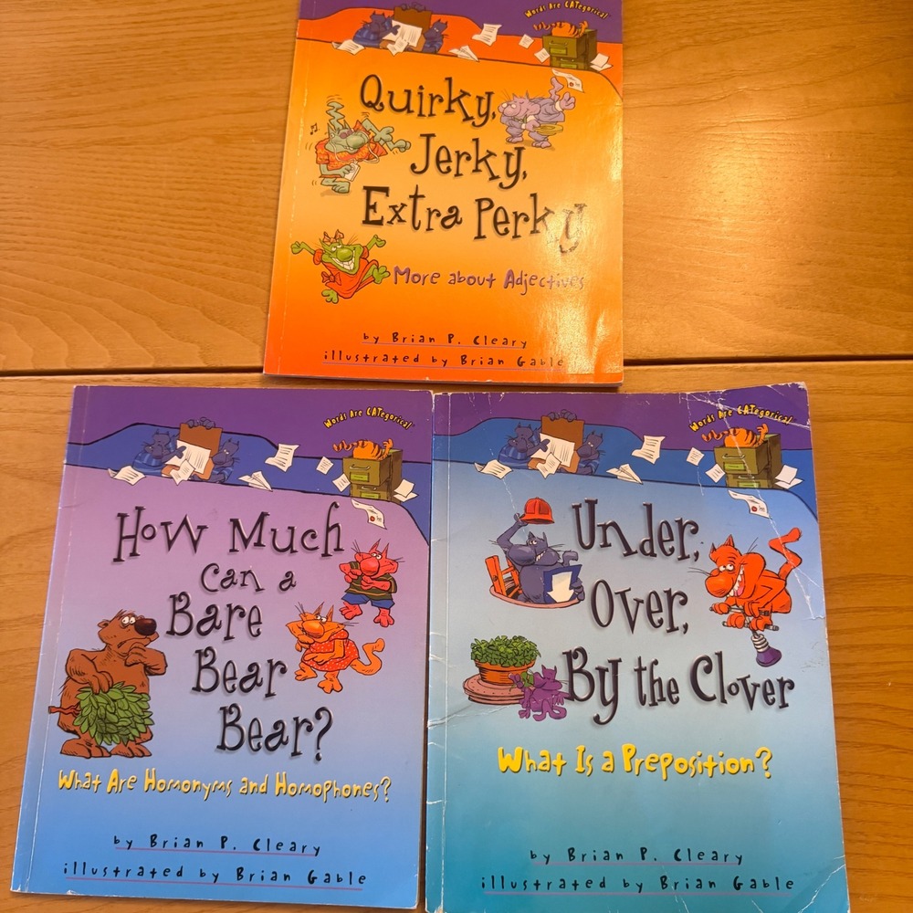 Brian P Cleary Words Are CATegorical Book Lot of 3 Grammar Educational Kids